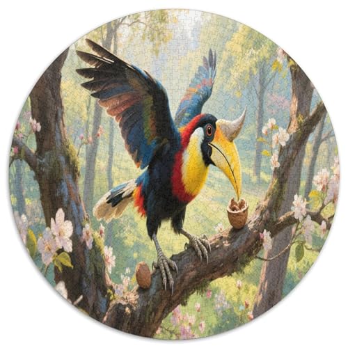 Rinozeronte 1000 Teile Circular Puzzles Erwachsene Und Kinder, Schwer, Verringerter Druck Stressfreisetzung Spielzeug Geschenke Für Mama, 1000pcs (67.5x67.5cm) von GKWEQPQWK