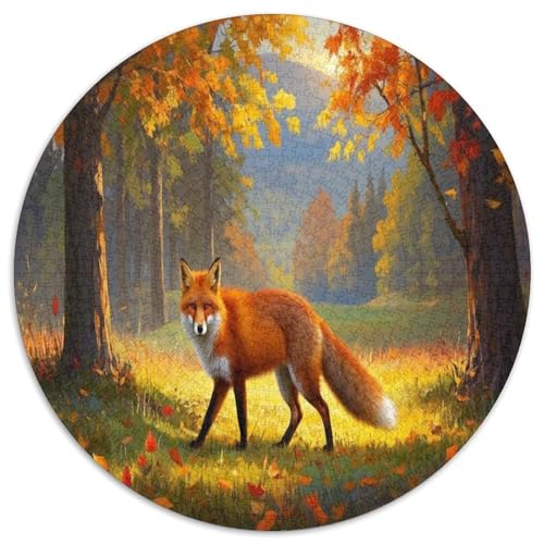 Roter Fuchs 1000 Teile Circular Puzzles Erwachsene Und Kinder, Schwieriges Unmögliches Für Verringerter Druck Stressfreisetzung Spielzeug Geschenke Für Mama, 1000pcs (67.5x67.5cm) von GKWEQPQWK