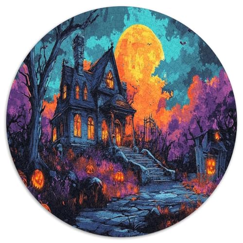Schloss 1000 Teile Circular Puzzles Stressabbau-Spielzeugfür Erwachsene Kinder Schwieriges Großes Pädagogisches Verringerter Druck Karton - Familienpuzzle Geschenke Für Mama, 1000pcs (67.5x67.5cm) von GKWEQPQWK