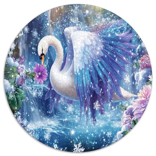 Schwan 1000 Teile Circular Puzzles Erwachsene Und Kinder, Schwieriges Großes Pädagogisches Stressfreisetzung Spielzeug Geschenke Für Mama, 1000pcs (67.5x67.5cm) von GKWEQPQWK