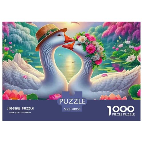 Schwan 1000 Teile Puzzle Für Erwachsene Und Kinder Ab 12 Jahren Herausforderndes Premium Quality Perfekt Für Spieleabende Geschenk Für Liebhaber Oder Freunde 70x50cm/1000pcs von GKWEQPQWK
