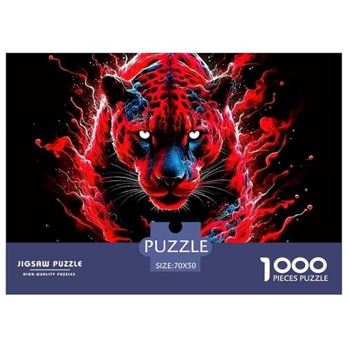 Schwarze Panther 1000 Teile Puzzle Für Erwachsene Und Kinder Ab 12 Jahren Herausforderndes Premium Quality Familienspiel Geschenk Für Liebhaber Oder Freunde 70x50cm/1000pcs von GKWEQPQWK