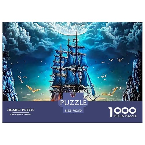 Segelboot 1000 Teilen Puzzle Für Erwachsene Und Kinder Kreative Unterhaltung Spaß Klassisches Geschicklichkeitsspiel Für Die Ganze Familie Familienspiel Geschenk Für Liebhaber Oder Freunde 70x50cm/100 von GKWEQPQWK