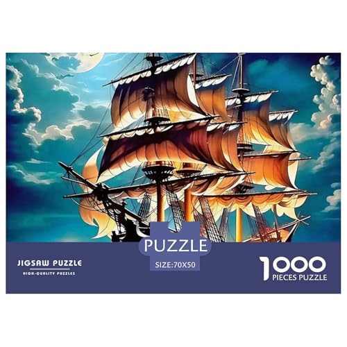 Segelboot 1000 Teilen Puzzle Für Erwachsene Und Kinder Kreative Unterhaltung Spaß Klassisches Geschicklichkeitsspiel Für Die Ganze Familie Familienspiel Geschenk Für Liebhaber Oder Freunde 70x50cm/100 von GKWEQPQWK