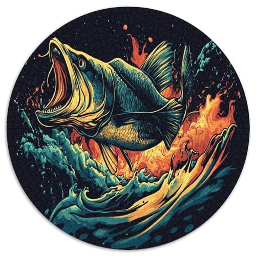 Snapper 1000 Teile Circular Puzzles Stressabbau-Spielzeugfür Erwachsene Kinder Schwieriges Großes Pädagogisches Verringerter Druck Rundes Für Erwachsene Geschenke Für Mama, 1000pcs (67.5x67.5cm) von GKWEQPQWK