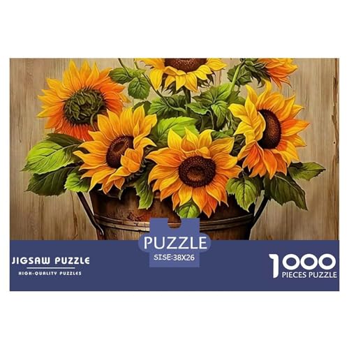Sonnenblumen 1000 Teile Puzzle Für Erwachsene Und Kinder Ab 12 Jahren Herausforderndes Geschicklichkeitsspiel Für Die Ganze Familie Familienspiel Geschenk Für Liebhaber Oder Freunde 38x26cm/1000pcs von GKWEQPQWK