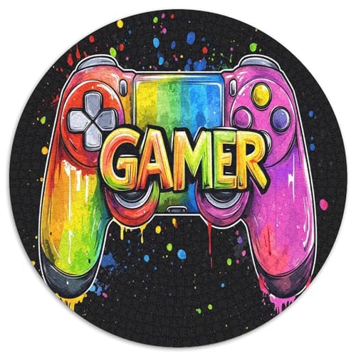 Spieler 1000 Teile Circular Puzzles Stressabbau-Spielzeugfür Erwachsene Kinder Schwieriges Unmögliches Für Stressfreisetzung Spielzeug Geschenke Für Mama, 1000pcs (67.5x67.5cm) von GKWEQPQWK