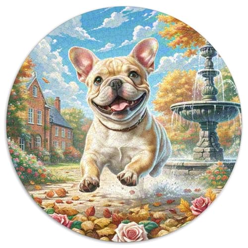 Spielzeug Bulldog 1000 Teile Circular Puzzles Erwachsene Und Kinder, Schwieriges Großes Pädagogisches Stressfreisetzung Spielzeug Geschenke Für Mama, 1000pcs (67.5x67.5cm) von GKWEQPQWK