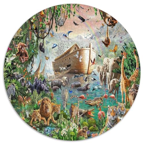 Tiersegel 1000 Teile Circular Puzzles Erwachsene Und Kinder, Schwer, Rundes Für Erwachsene Geschenke Für Mama, 1000pcs (67.5x67.5cm) von GKWEQPQWK