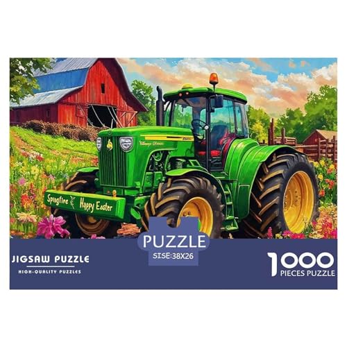 Traktor 1000 Teile Puzzle Für Erwachsene Und Kinder Herausforderndes Geschicklichkeitsspiel Für Die Ganze Familie Familienspiel Geschenk Für Liebhaber Oder Freunde 38x26cm/1000pcs von GKWEQPQWK