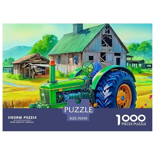 Traktor 1000 Teile Puzzle Für Erwachsene Und Kinder Herausforderndes Premium Quality Familienspiel Geschenk Für Liebhaber Oder Freunde 70x50cm/1000pcs von GKWEQPQWK