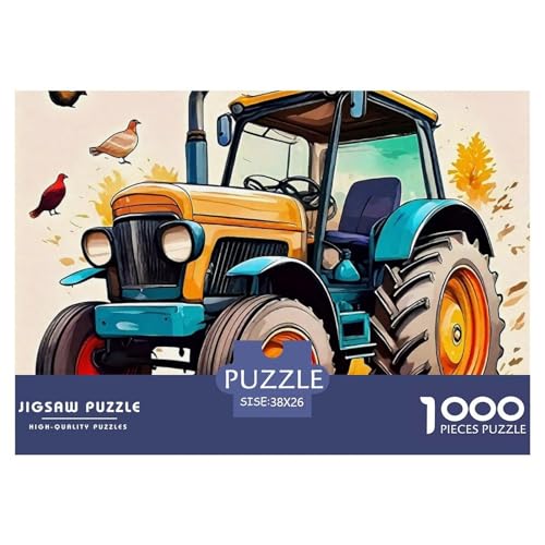 Traktor 1000 Teile Puzzle Für Erwachsene Und Kinder Kreative Unterhaltung Spaß Klassisches Geschicklichkeitsspiel Für Die Ganze Familie Familienspiel Geschenk Für Liebhaber Oder Freunde 38x26cm/1000p von GKWEQPQWK