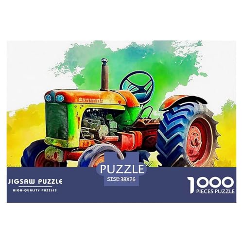 Traktor 1000 Teilen Puzzle Für Erwachsene Und Kinder Herausforderndes Geschicklichkeitsspiel Für Die Ganze Familie Familienspiel Geschenk Für Liebhaber Oder Freunde 38x26cm/1000pcs von GKWEQPQWK