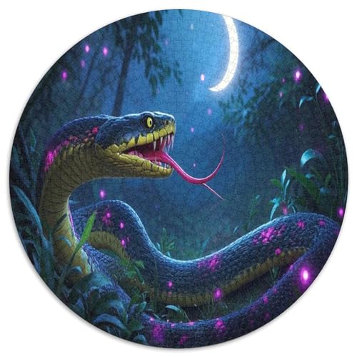 Viper 1000 Teile Circular Puzzles Stressabbau-Spielzeugfür Erwachsene Kinder - Schwer, Rundes Für Erwachsene Geschenke Für Mama, 1000pcs (67.5x67.5cm) von GKWEQPQWK