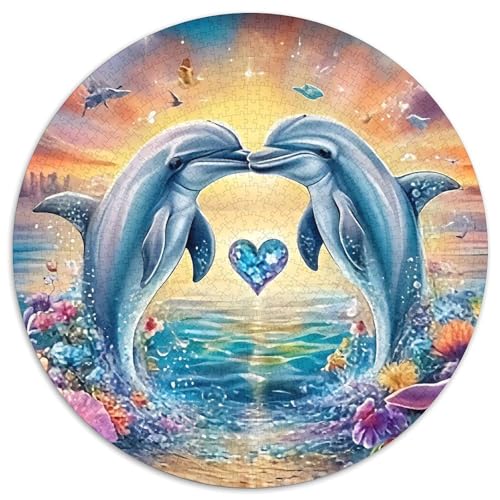 Weihnachtsmann 1000 Teile Circular Puzzles Stressabbau-Spielzeugfür Erwachsene Kinder Schwieriges Großes Pädagogisches Verringerter Druck Rundes Geschenke Für Mama, 1000pcs (67.5x67.5cm) von GKWEQPQWK