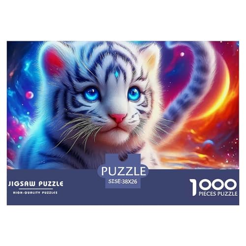 Weißer Tiger 1000 Teile Puzzle Für Erwachsene Und Kinder Kreative Unterhaltung Spaß Klassisches Geschicklichkeitsspiel Für Die Ganze Familie Perfekt Für Spieleabende Geschenk Für Liebhaber Oder Freund von GKWEQPQWK
