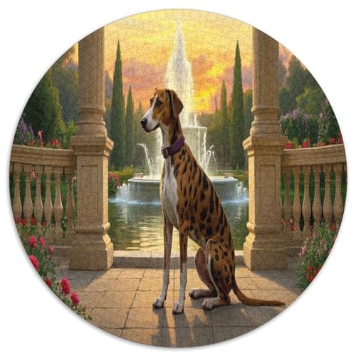 Whippet 1000 Teile Circular Puzzles Erwachsene Und Kinder, Schwer, Stressfreisetzung Spielzeug Geschenke Für Mama, 1000pcs (67.5x67.5cm) von GKWEQPQWK