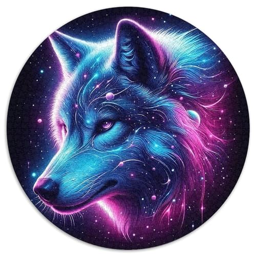 Wolf 1000 Teile Circular Puzzles Erwachsene Und Kinder, Schwer, Stressfreisetzung Spielzeug Geschenke Für Mama, 1000pcs (67.5x67.5cm) von GKWEQPQWK
