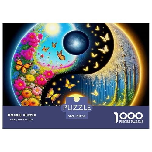 Yin-Yang 1000 Teile Puzzle Für Erwachsene Und Kinder Ab 12 Jahren Herausforderndes Geschicklichkeitsspiel Für Die Ganze Familie Perfekt Für Spieleabende Geschenk Für Liebhaber Oder Freunde 70x50cm/10 von GKWEQPQWK
