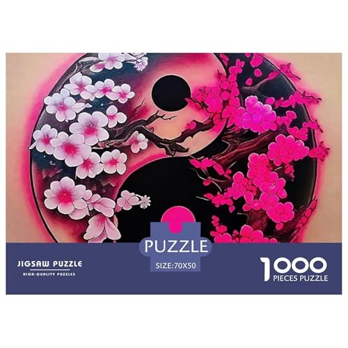 Yin-Yang 1000 Teile Puzzle Für Erwachsene Und Kinder Ab 12 Jahren Herausforderndes Premium Quality Familienspiel Geschenk Für Liebhaber Oder Freunde 70x50cm/1000pcs von GKWEQPQWK