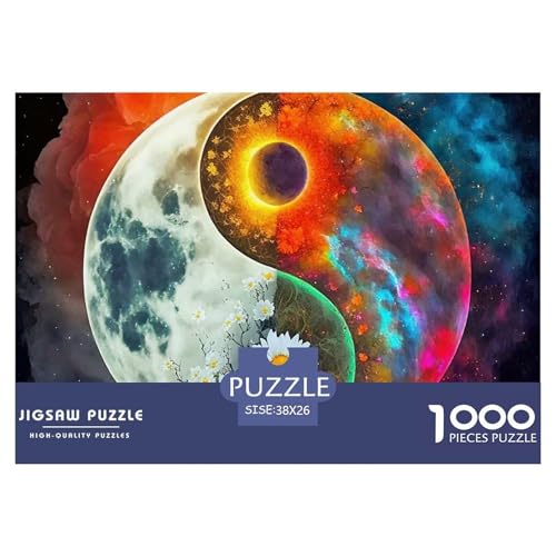 Yin-Yang 1000 Teile Puzzle Für Erwachsene Und Kinder Ab 12 Jahren Kreative Unterhaltung Spaß Klassisches Premium Quality Familienspiel Geschenk Für Liebhaber Oder Freunde 38x26cm/1000pcs von GKWEQPQWK