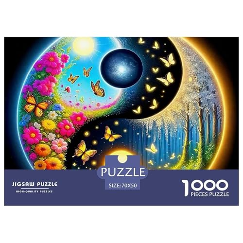 Yin-Yang 1000 Teile Puzzle Für Erwachsene Und Kinder Ab 12 Jahren Kreative Unterhaltung Spaß Klassisches Premium Quality Perfekt Für Spieleabende Geschenk Für Liebhaber Oder Freunde 70x50cm/1000pcs von GKWEQPQWK