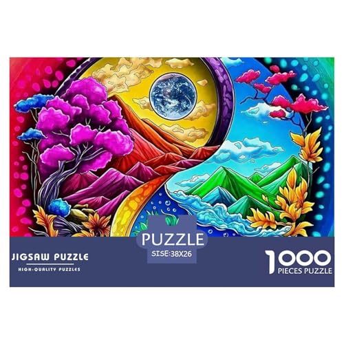 Yin-Yang 1000 Teile Puzzle Für Erwachsene Und Kinder Kreative Unterhaltung Spaß Klassisches Premium Quality Perfekt Für Spieleabende Geschenk Für Liebhaber Oder Freunde 38x26cm/1000pcs von GKWEQPQWK