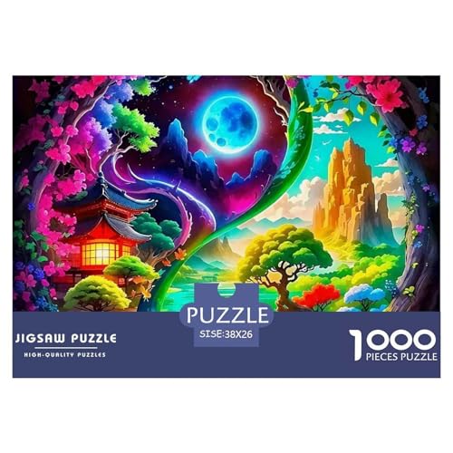 Yin-Yang 1000 Teilen Puzzle Für Erwachsene Und Kinder Herausforderndes Geschicklichkeitsspiel Für Die Ganze Familie Familienspiel Geschenk Für Liebhaber Oder Freunde 38x26cm/1000pcs von GKWEQPQWK