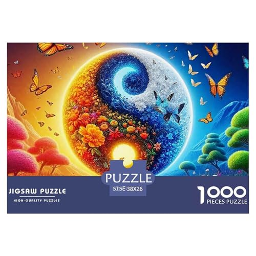 Yin-Yang 1000 Teilen Puzzle Für Erwachsene Und Kinder Kreative Unterhaltung Spaß Klassisches Geschicklichkeitsspiel Für Die Ganze Familie Familienspiel Geschenk Für Liebhaber Oder Freunde 38x26cm/100 von GKWEQPQWK
