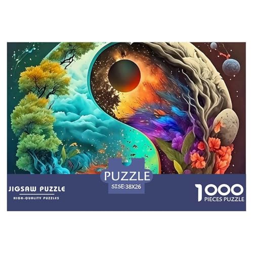 Yin-Yang 1000 Teilen Puzzle Für Erwachsene Und Kinder Kreative Unterhaltung Spaß Klassisches Geschicklichkeitsspiel Für Die Ganze Familie Familienspiel Geschenk Für Liebhaber Oder Freunde 38x26cm/100 von GKWEQPQWK