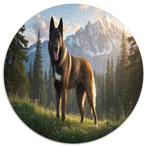 belgischer Malinois 1000 Teile Circular Puzzles Erwachsene Und Kinder, Schwieriges Großes Pädagogisches Stressfreisetzung Spielzeug Geschenke Für Mama, 1000pcs (67.5x67.5cm) von GKWEQPQWK