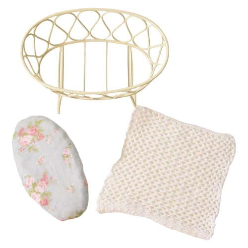 1/12 Skala Miniaturpuppenhouses Baby Crib Bett Mit Kissen Und Für Kinder Rollenspiele Und Einfallsreicher Spaß 1/12 Skala Miniaturpuppenhouses Baby Crib Bett Mit Kissen Und Für Kinder Rollenspiele Und Einfallsreicher Spaß von GKYQVE