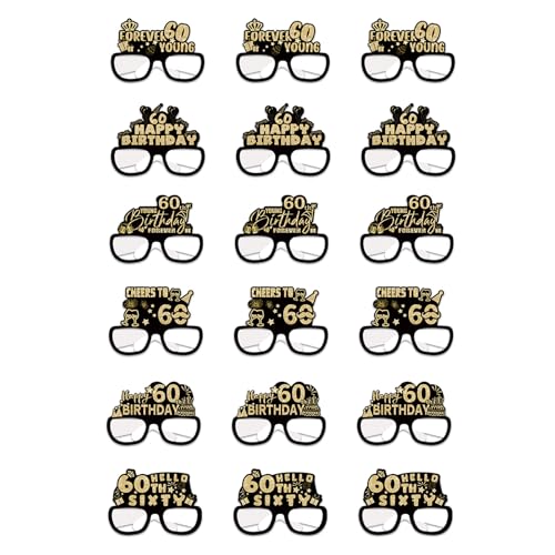 GKYQVE 18pcs Geburtstagsparty Papierbrillen Dekoration Set Party Feier Ei In Lustige Foto Requisiten Für Frauen Mädchen Kinder Fotokabine Requisiten von GKYQVE