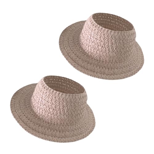 GKYQVE 2. Miniaturpuppen Strohhut Mit Offenen Top Design Dress Up Partys Und Spielzeugzubehör Mehrfarbig Atmungsaktivem Leerem von GKYQVE