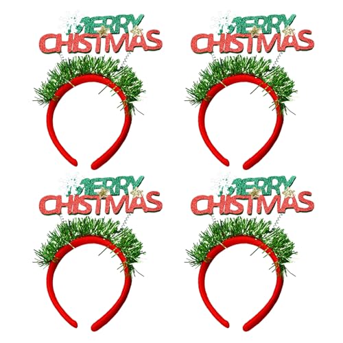 GKYQVE 4pcs Weihnachtsbriefe Haarbänder Elegante Festivalbriefe Kopfwear Für Weihnachtsfeiern Frauen Haare Reifen Charm Kristall Haarband Für Frauen von GKYQVE