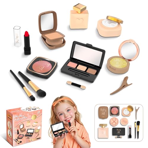 GKYQVE Girls Make Up Täuscht Spielzeug Mit Werkzeug Nicht Funktionsfähige Lippenstifte Kreative Geschenkkosmetik Schönheits Kits Für Partys von GKYQVE