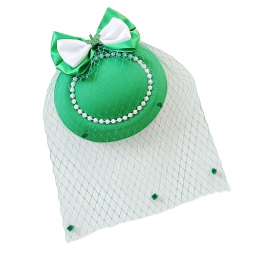 GKYQVE Grüner kleiner Netzhut mit Haarspange, Haar-Accessoires für StPatricks-Tag-Festlichkeiten und Kostüm-Verbesserungen, Party-Requisiten von GKYQVE