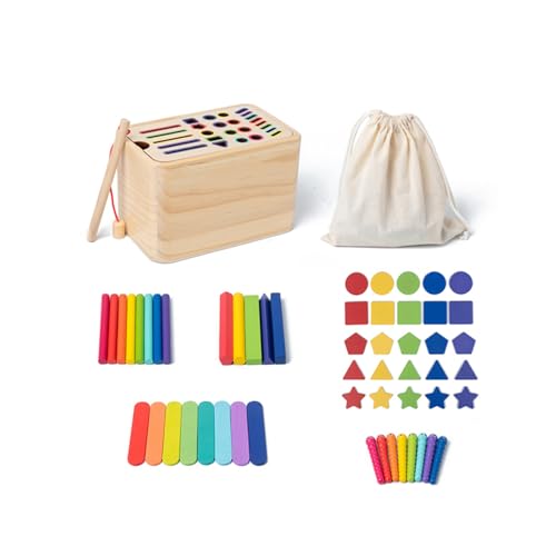 GKYQVE Holzsortierkiste Für Babys Und Kleinkind Um Farben Und Formen Zu Lernen Die Die Frühe Kognitive Entwicklung Fördern GKYQVE Holzsortierkiste Für Babys Und Kleinkind Um Farben Und Formen Zu Lernen Die Die Frühe Kognitive Entwicklung Fördern von GKYQVE