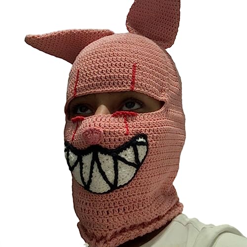 GKYQVE Horn Teufel Frauen Und Winter Gestrickt Bunte Bild Requisiten Y2K Mädchen Mit Gehäkelten Engel Warmem Teufel Stricken von GKYQVE