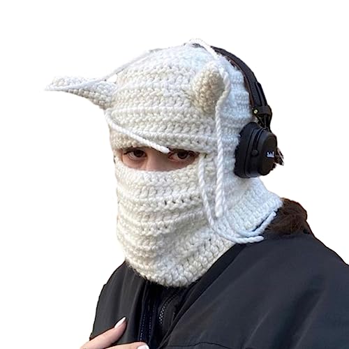 GKYQVE Horn Teufel Frauen Und Winter Gestrickt Bunte Bild Requisiten Y2K Mädchen Mit Gehäkelten Engel Warmem Teufel Stricken GKYQVE Horn Teufel Frauen Und Winter Gestrickt Bunte Bild Requisiten Y2K Mädchen Mit Gehäkelten Engel Warmem Teufel Stricken von GKYQVE