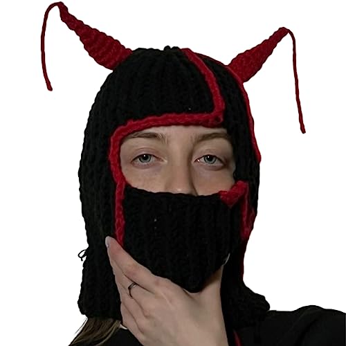 GKYQVE Horn Teufel Frauen Und Winter Gestrickt Bunte Bild Requisiten Y2K Mädchen Mit Gehäkelten Engel Warmem Teufel Stricken GKYQVE Horn Teufel Frauen Und Winter Gestrickt Bunte Bild Requisiten Y2K Mädchen Mit Gehäkelten Engel Warmem Teufel Stricken von GKYQVE