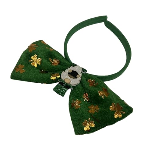 GKYQVE Irischer Kobold Stirnband Blingbling Bowknot Glitzernde Kopfbedeckung Bowknot Party Requisiten Lepechaun Präsentieren Stirnband Buntes Haarzubehör Kopfbedeckung Kopfstück von GKYQVE