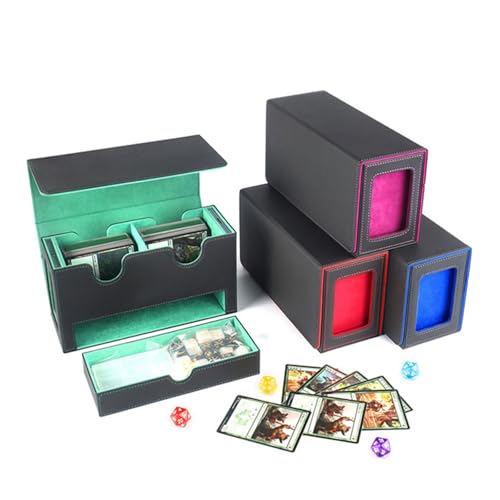 GKYQVE Kartendeck Case Organisatoren PU Trading Storage Box Sammeln Sie Container Mit Schubladen Für Game Storage Trading Card Box Organisatoren Mit Schubladen von GKYQVE