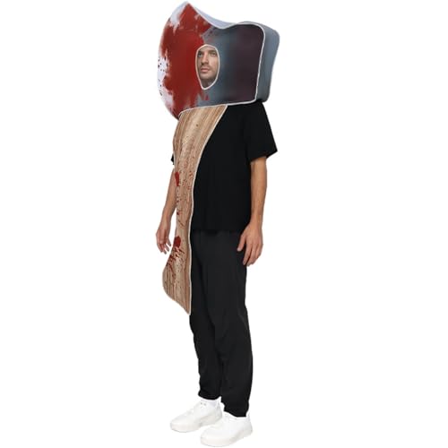 GKYQVE Lustige Bloody Hatchets Halloween Kostüm Atmungsaktives Verbundschwamm Stoff Horror Themen Party Outfit Für Erwachsene Gruppenausführungen Bloody Aches Kostüm Halloween Theatre Performances von GKYQVE