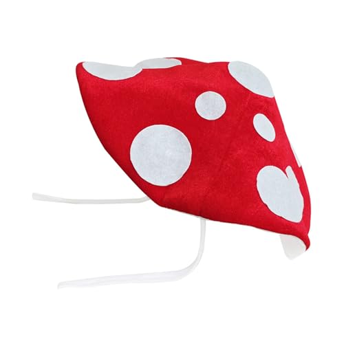 GKYQVE Lustige Pilzkappe Mit Verstellbarem Draw String Design Bequeme Unisex Kopfbedeckung Für Thematische Veranstaltung Halloween Cosplay Pilzhut von GKYQVE