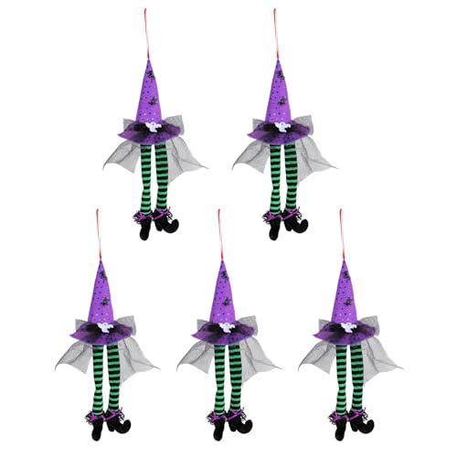 GKYQVE Packung 5 Halloween Hexenhut Fensterbehänge Festives Home Dekoration Polyester Dekorative Ornament Party Supplies Fenster Hanging Ornament GKYQVE Packung 5 Halloween Hexenhut Fensterbehänge Festives Home Dekoration Polyester Dekorative Ornament Party Supplies Fenster Hanging Ornament von GKYQVE