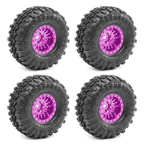 GKYQVE Set Von 4 Fernbedienungs Steuerradreifen Für Crawler Automodell Gummi Radreifen Für Fernbedienungszubehör von GKYQVE