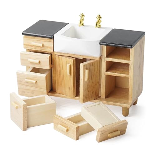 Holzpuppenhouses Waschbeckenschrank 1/12 Skala Für Realistische Rollenspiele Und Modellierte Möbelmodell Für Wohngebäude Holzpuppenhouses Waschbeckenschrank 1/12 Skala Für Realistische Rollenspiele Und Modellierte Möbelmodell Für Wohngebäude von GKYQVE