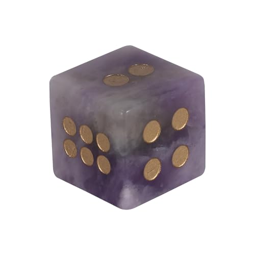 Natürlicher Kristall 6-seitig Set Für Tischspiele RPG Zubehör Mit Round Corners Und Glatte Oberflächen Mehrseitiges Spiel Dices Tischspielzubehör Für Rollenspiele von GKYQVE