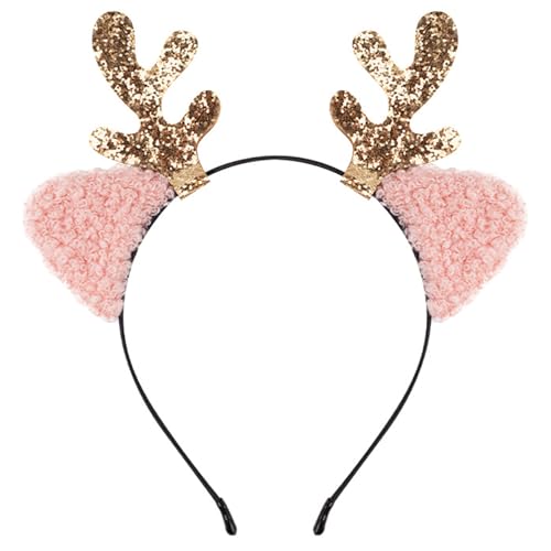 Rentierohren Antler Stirnbänder Anzug Anpassungsfestes Unisex Hair Hoop Für Weihnachtsfeierlichkeiten Und Versammlungen Family Geting Accessoire von GKYQVE